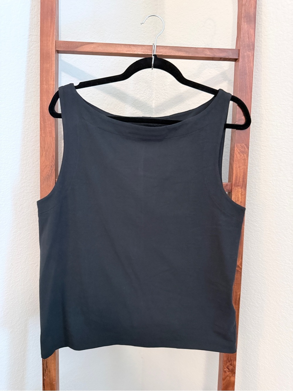 Free People We the Free Boatneck Layering Top in Black Size XL NWOT